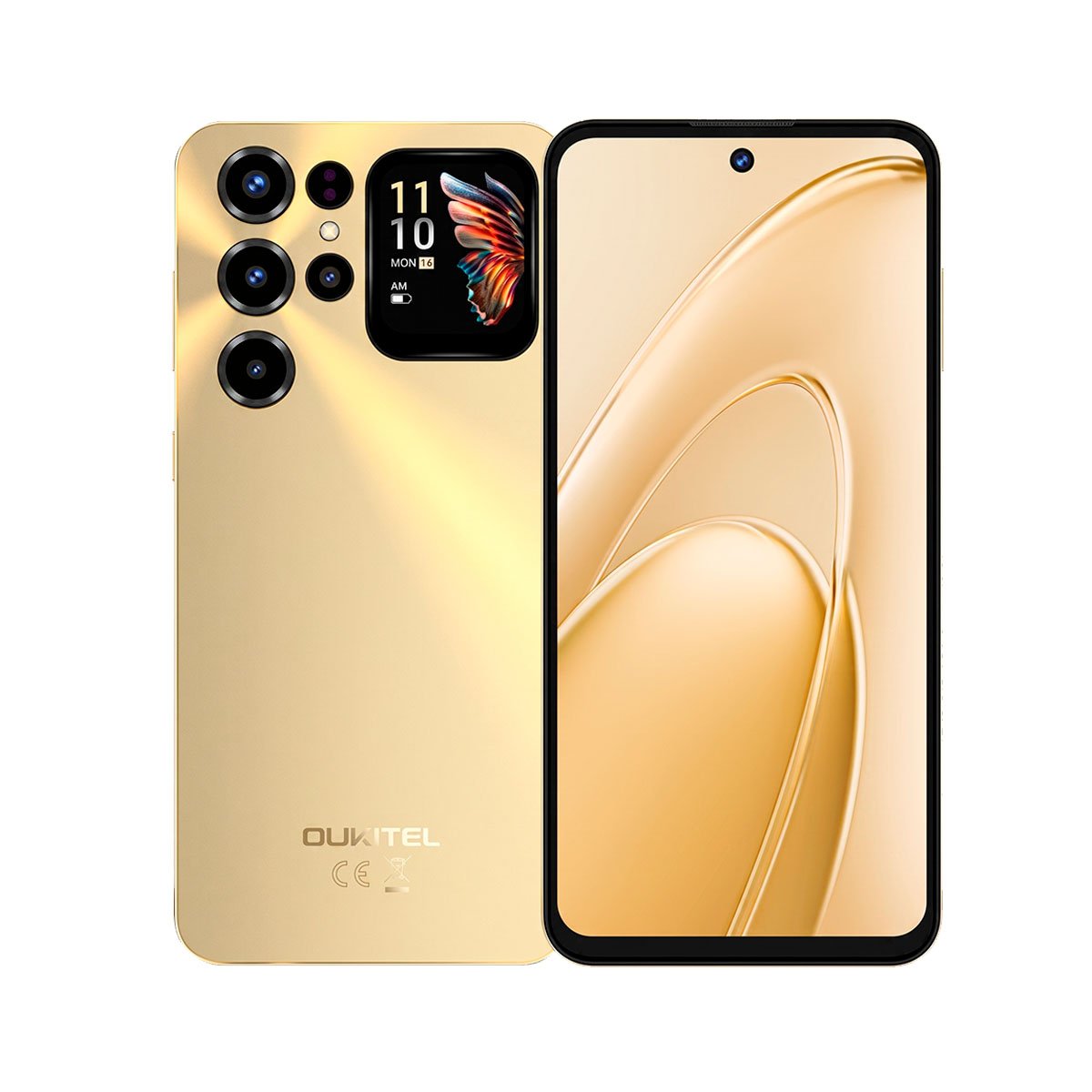 oukitel c68 plus doble pantalla dorado mantis store